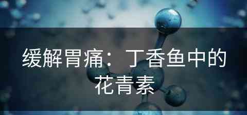 缓解胃痛:丁香鱼中的花青素 缓解胃痛:丁香鱼中的花青素